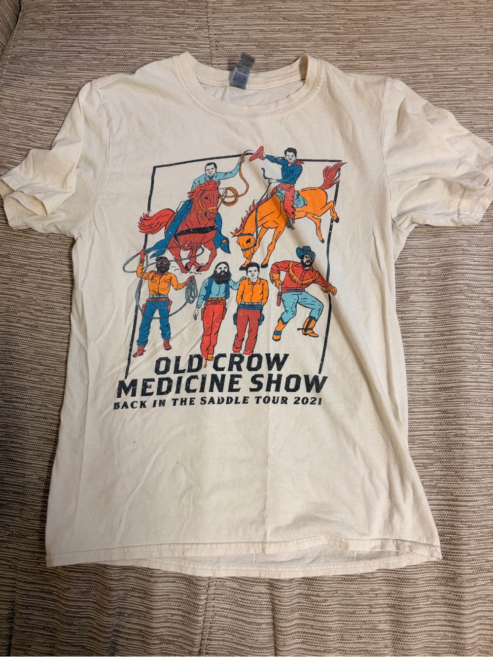 Old Crow Medicine Show Back In The Saddle Tour 2021 Graphic Tee - White